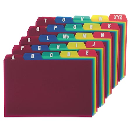 Oxford Filing Index Cards A-Z, 4"X6", Assorted, PK25 73154